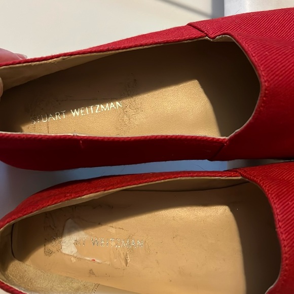 Stuart Weitzman Mykonos Twill Espadrilles In Red Size 6 - Picture 3 of 14
